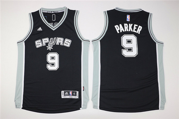 NBA Youth San Antonio Spurs 9 Parker black Game Nike Jerseys